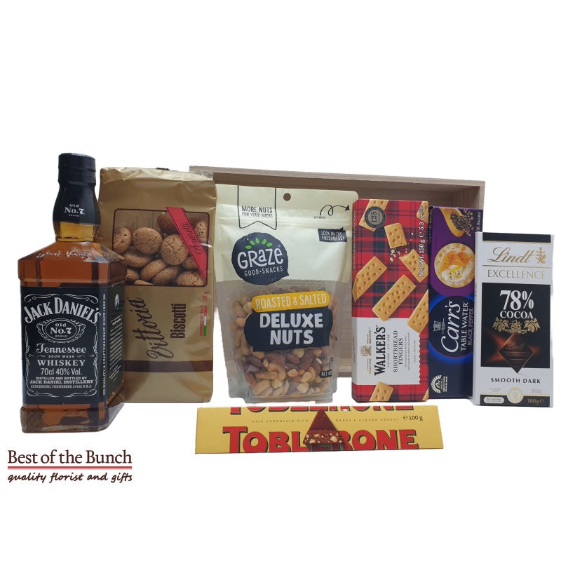 Gift Box Jack Daniel’s Tennessee American Whiskey With Matching Chocolates & Snacks
