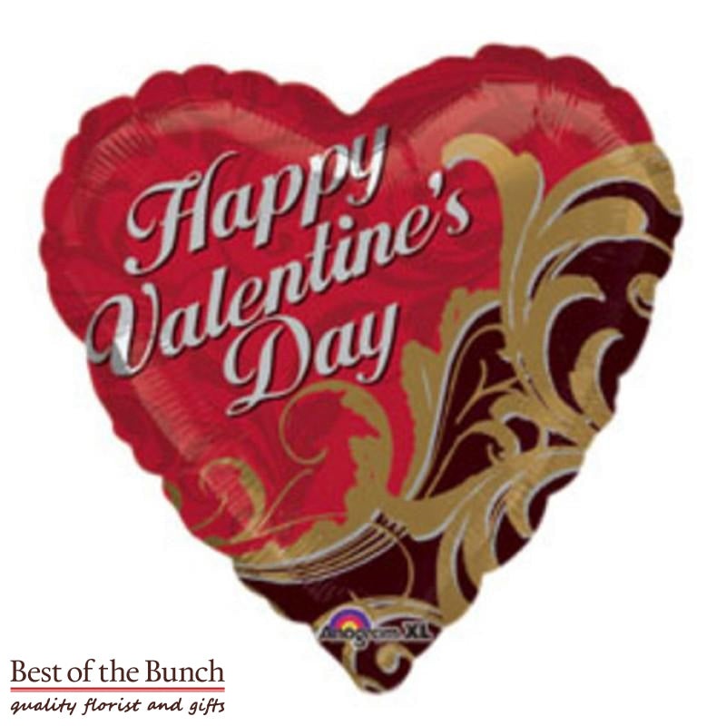 Happy Valentine’s Day Heart Shaped Foil Helium Balloon 45cm (18)