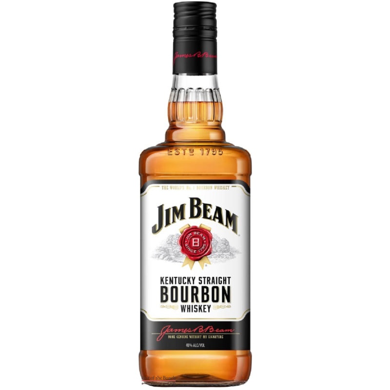 Jim Beam Kentucky Straight Bourbon Whiskey (1000ml) American Whiskey – Delivered In A Gift Bag