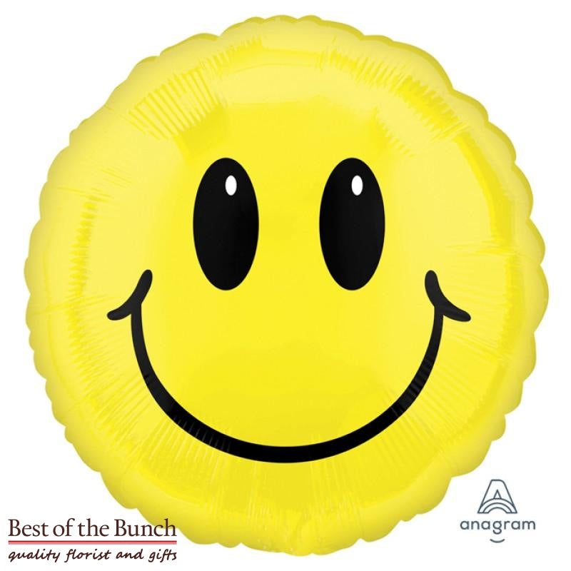 Smiley Face Foil Helium Balloon 45cm (18)