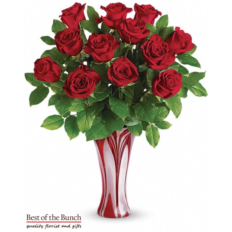 12 Long Stemmed Red Roses (40cm)