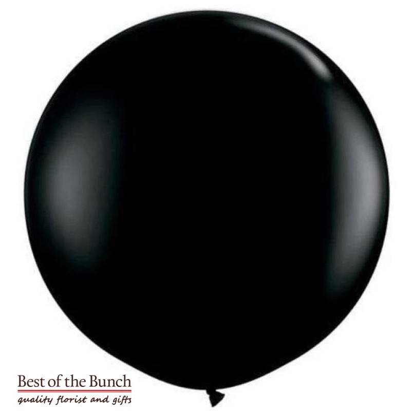 Black Round Latex Giant XXL Extra Large Helium Balloon 60cm (24) OR 90cm (36)