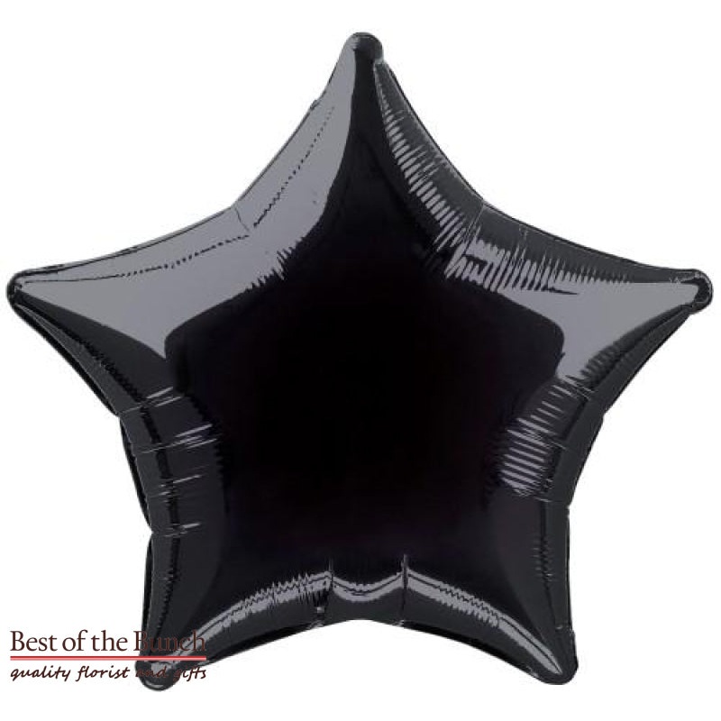 Black Star Shaped Foil Helium Balloon 51cm (20)