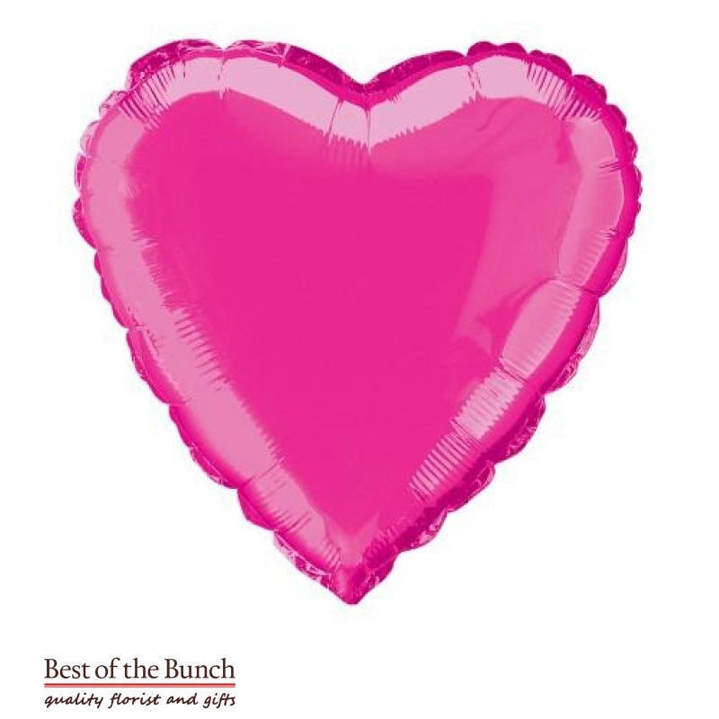 Dark Hot Pink Heart Shaped Foil Helium Balloon 45cm (18)
