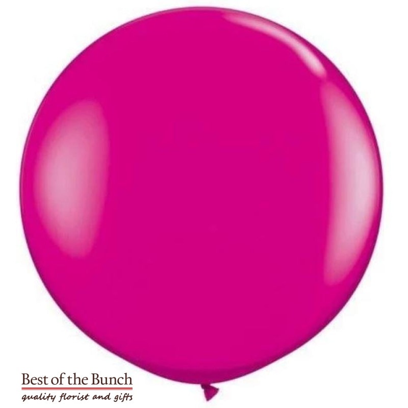 Dark Hot Pink Round Latex Giant XXL Extra Large Helium Balloon 60cm (24) OR 90cm (36)