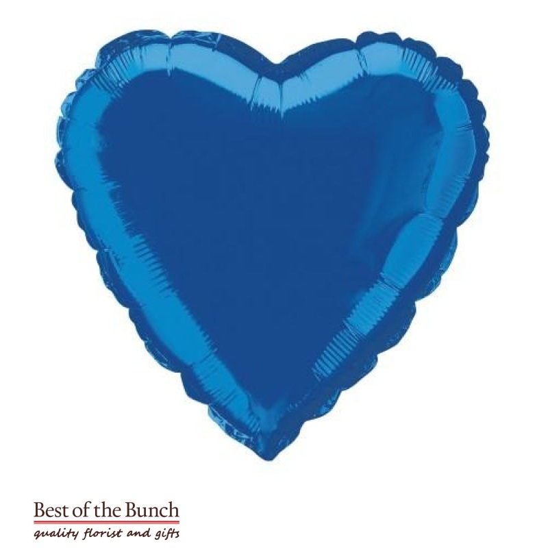 Dark Royal Blue Heart Shaped Foil Helium Balloon 45cm (18)