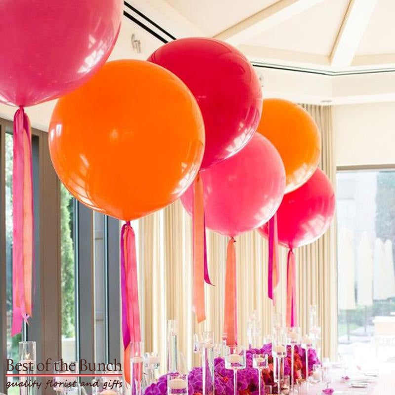 Giant XXL Extra Large Round Latex Helium Balloons 60cm – Bouquet of Helium Balloons  – Choose Your Colours – Plain Colours
