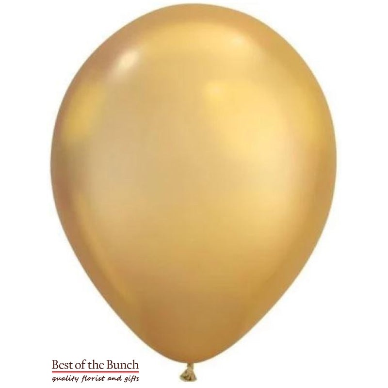 Gold Plain Latex Helium Balloon 28cm (11)