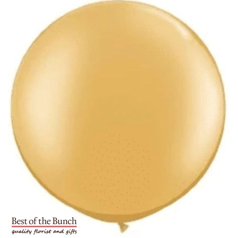 Gold Round Latex Giant XXL Extra Large Helium Balloon 60cm (24) OR 90cm (36)