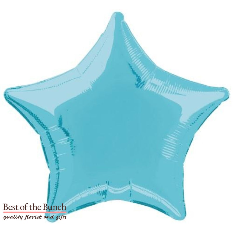 Light Baby Blue Star Shaped Foil Helium Balloon 51cm (20)