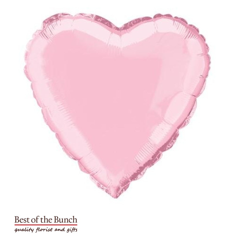 Light Baby Pink Heart Shaped Foil Helium Balloon 45cm (18)