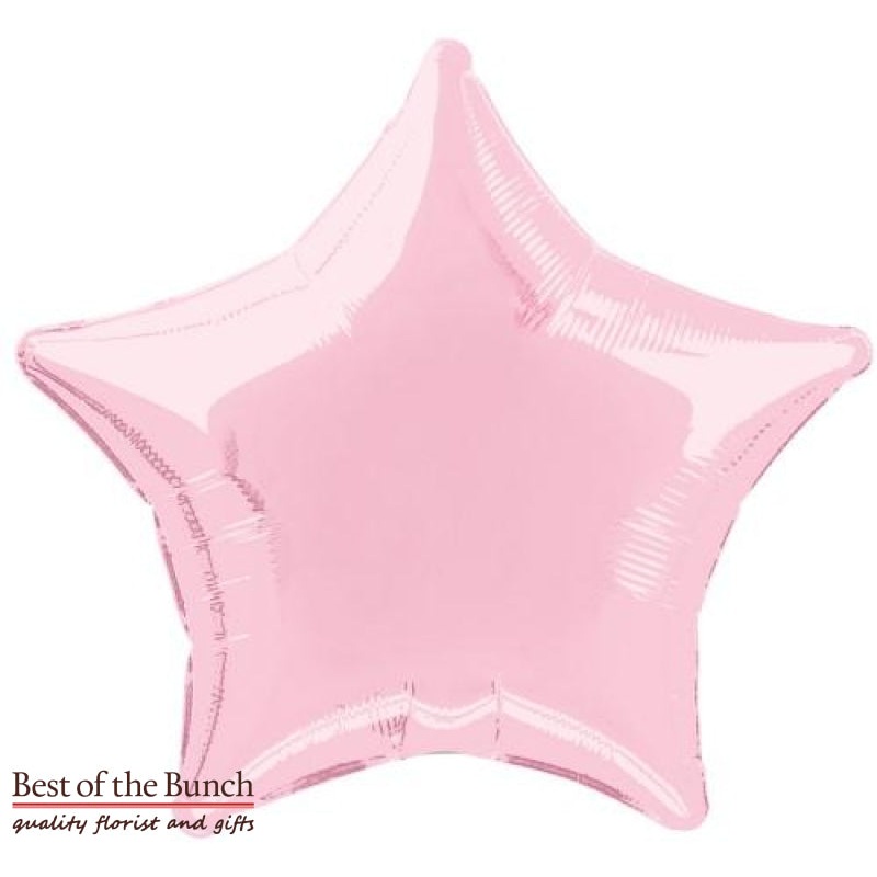 Light Baby Pink Star Shaped Foil Helium Balloon 51cm (20)