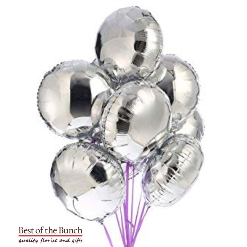 Plain Round Shaped Foil – Bouquet of Helium Balloons  – Choose Your Colours – Solid Colours