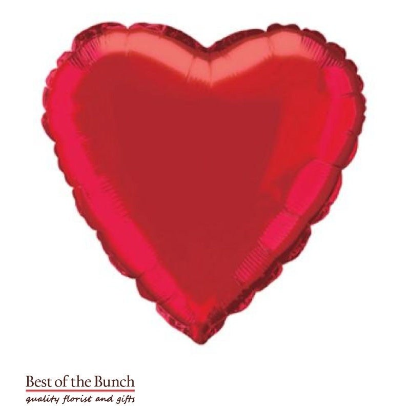 Red Heart Shaped Foil Helium Balloon 45cm (18)