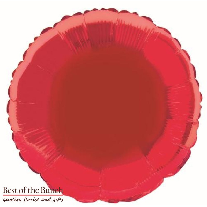 Red Round Shaped Foil Helium Balloon 45cm (18)