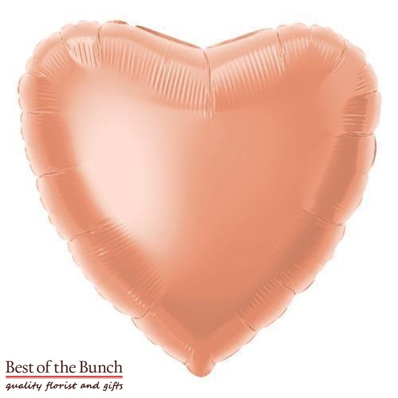 Rose Gold Heart Shaped Foil Helium Balloon 45cm (18)