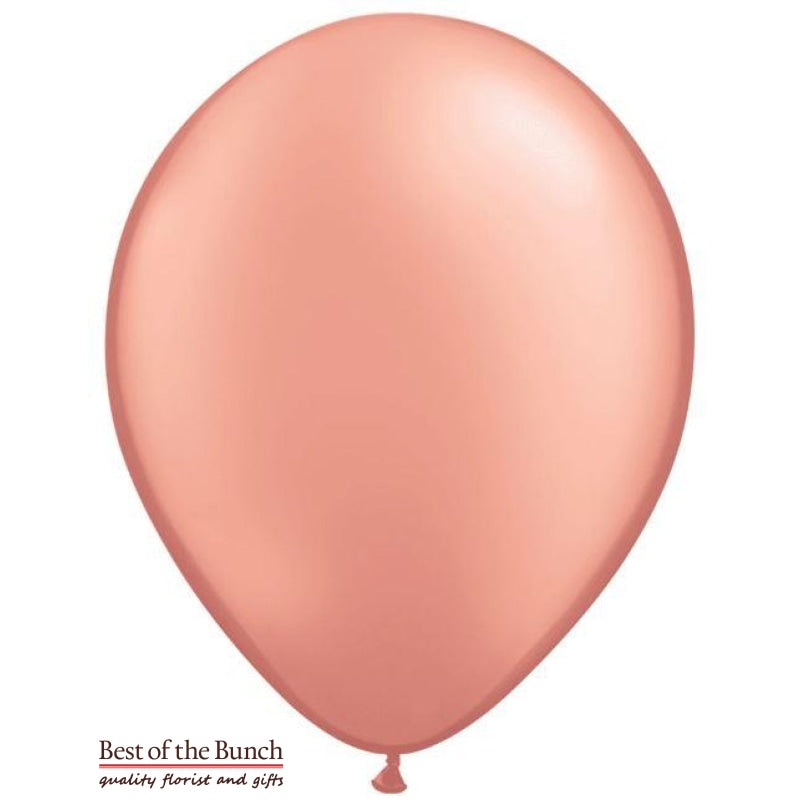 Rose Gold Plain Latex Helium Balloon 28cm (11)