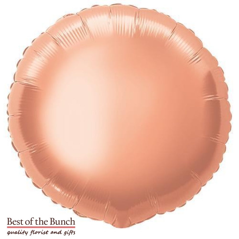 Rose Gold Round Shaped Foil Helium Balloon 45cm (18)