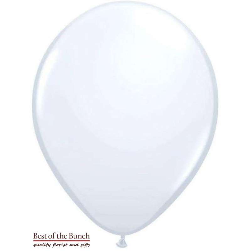 White Plain Latex Helium Balloon 28cm (11)