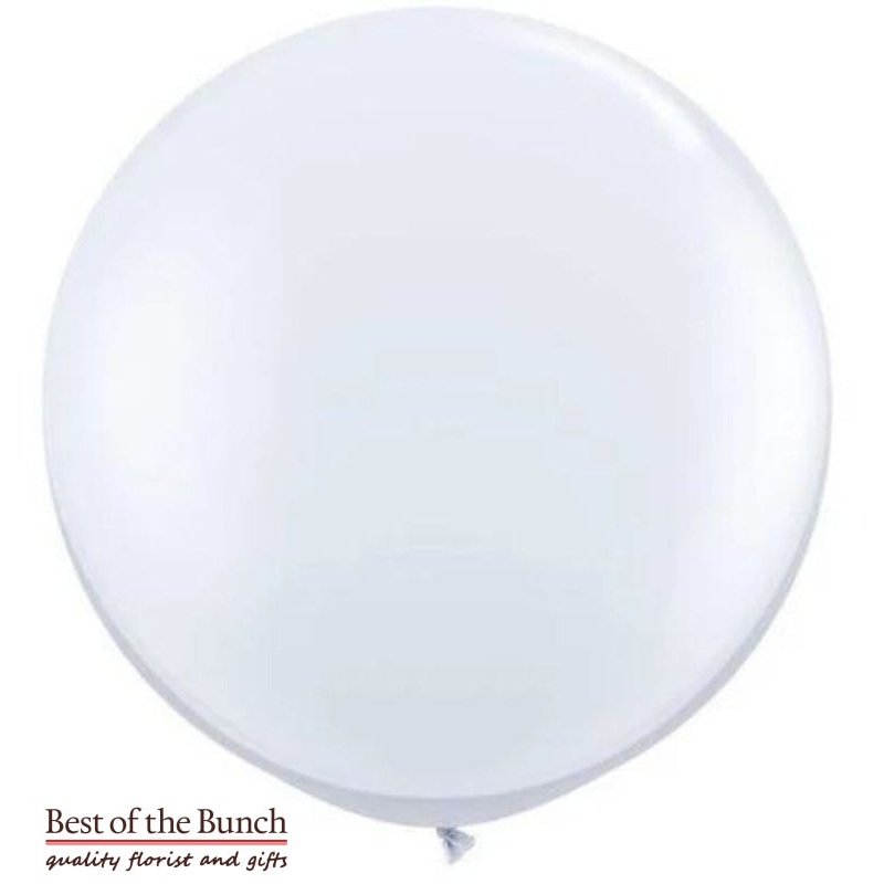White Round Latex Giant XXL Extra Large Helium Balloon 60cm (24) OR 90cm (36)