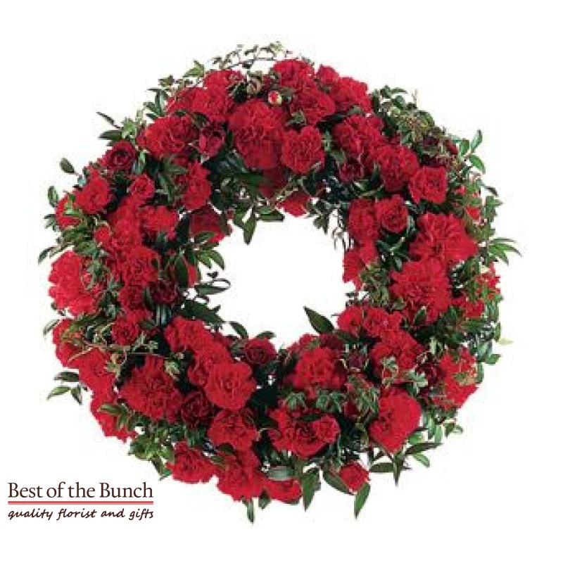 Wreath Sympathy All Red-Small 25cm & Medium 35cm & Large 45cm