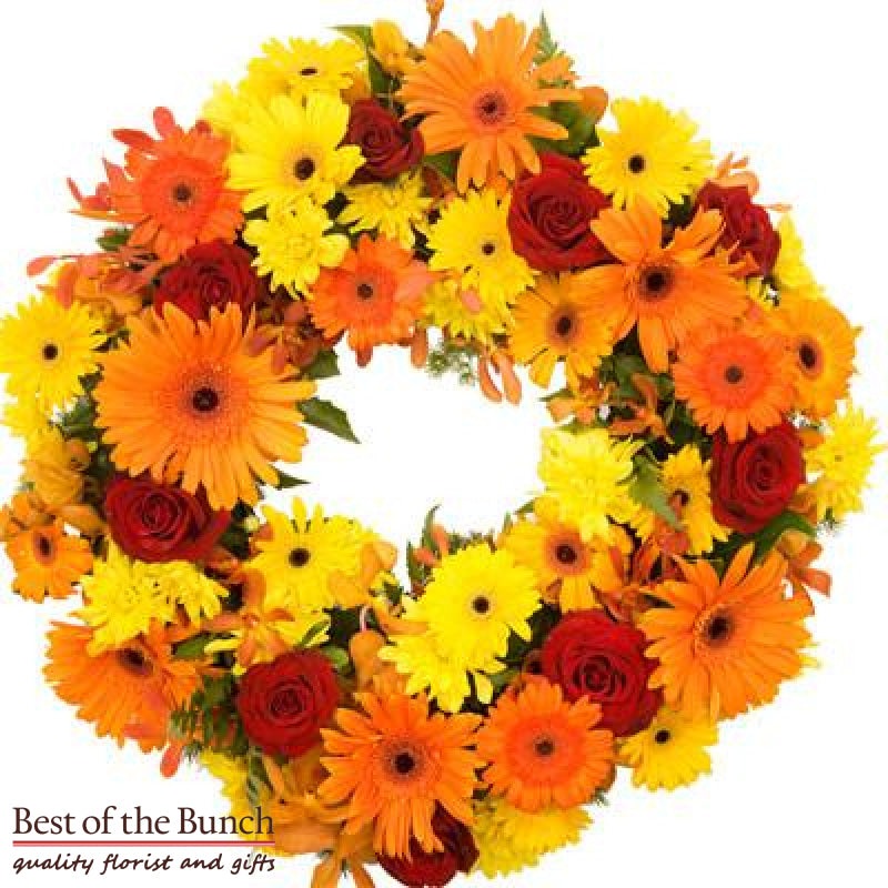 Wreath Sympathy Sunset-Small 25cm & Medium 35cm & Large 45cm