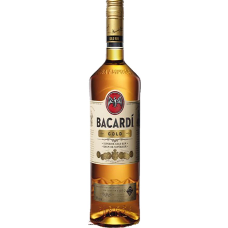 Bacardi Gold Rum Carta Oro-1000ml Delivered In Original Box or Spirits Bag