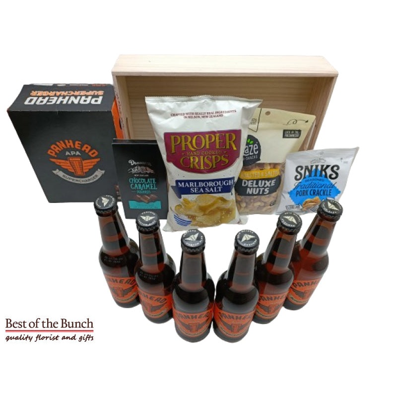 Gift Box 6 x Panhead Supercharger APA American Pale Ale Craft Beers with Gourmet Snacks
