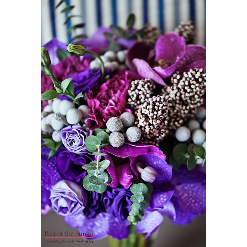 Wedding Bouquet Amethyst – Informal Hand Tied Wedding Bouquet