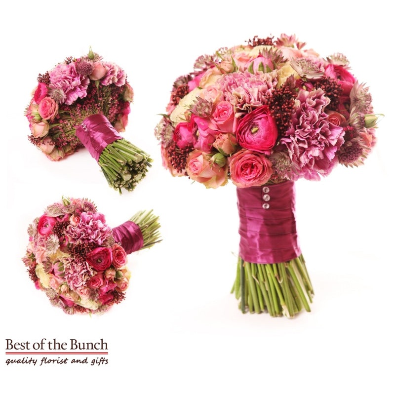 Wedding Bouquet Berry Burst – Compact Hand Tied Wedding Bouquet