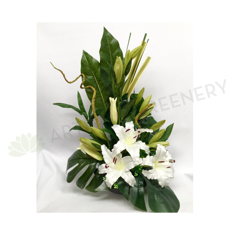 FA1021 White Lilium Floral Arrangement