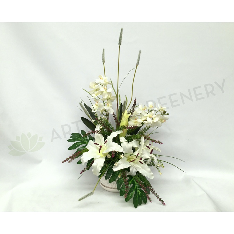 FA1026 – White Lilies and Orchids Floral Arrangement