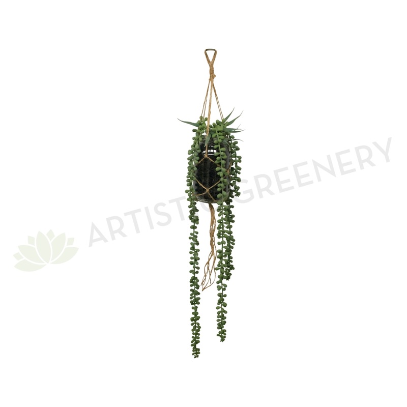 FA1062 – Macrame Hanging String of Pearls in Mason Jar (50cm Length)