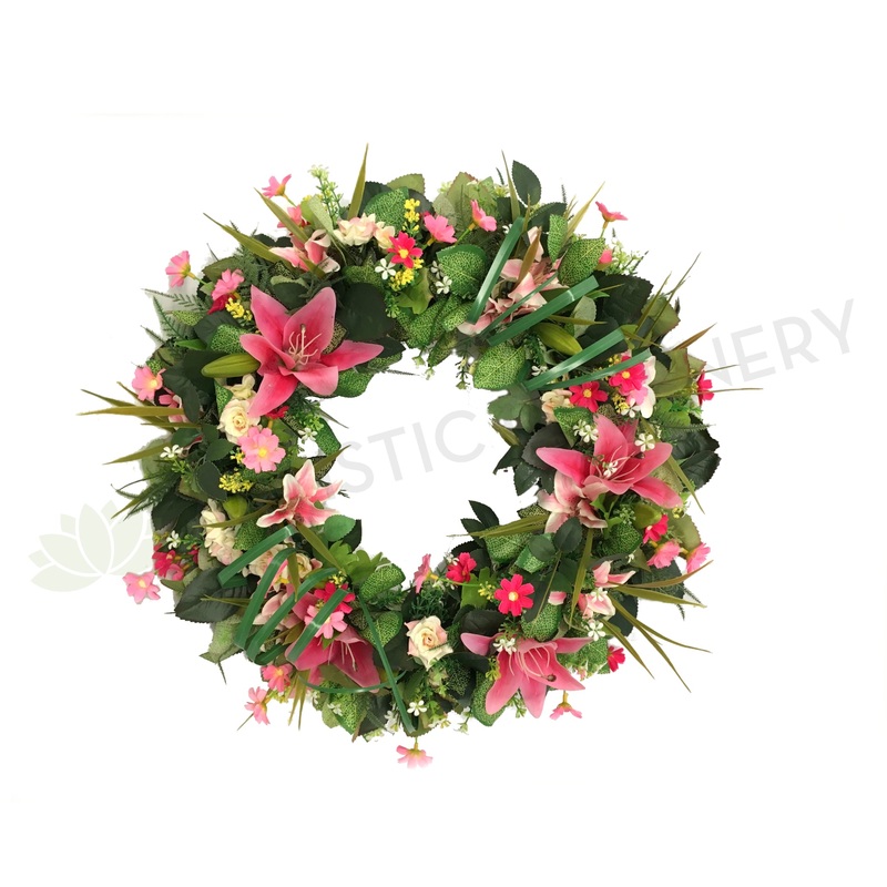 Pink Floral Wreath 30cm / 40cm / 50cm