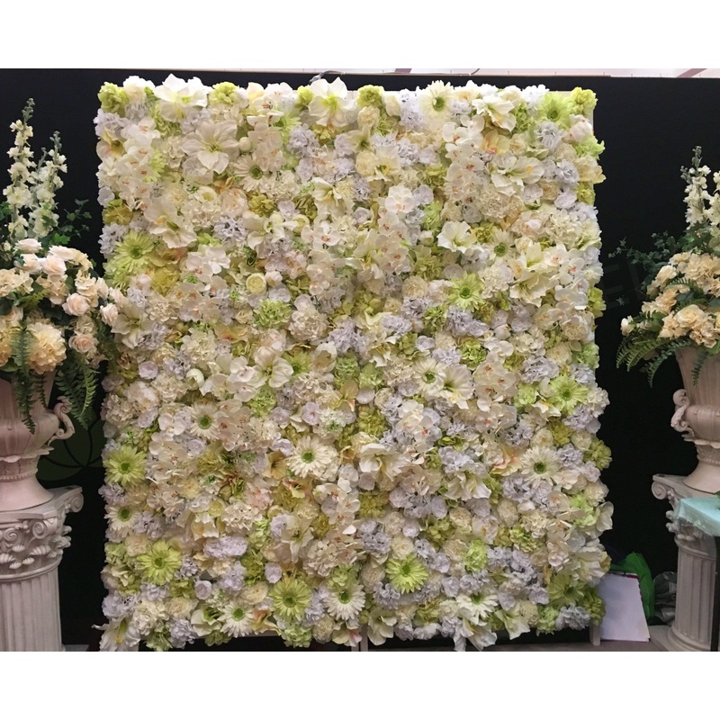 For Hire – Flower Wall (White & Light Green) 210 x 210cm SALE $250 Hire Fee