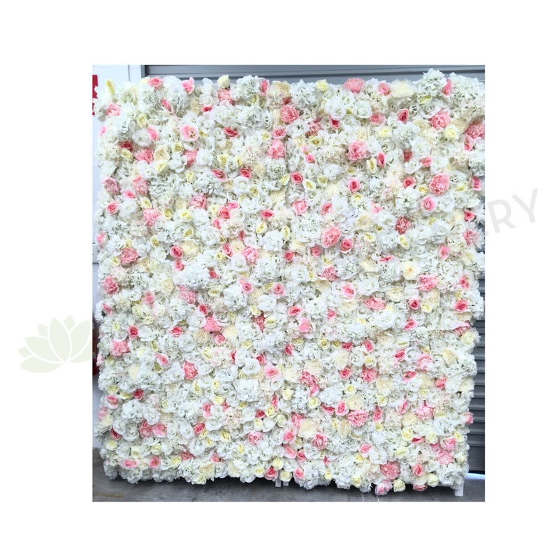 For Hire – Flower Wall (White & Pink) 210 x 210cm SALE $250 Hire Fee