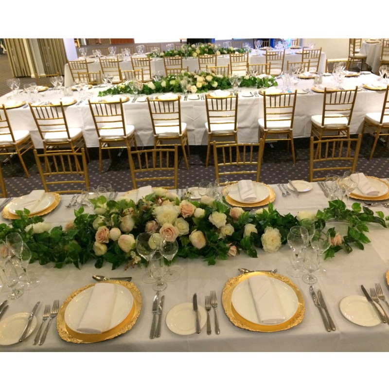 For Hire – Guest Table Centrepiece (Pink & White) 220cm