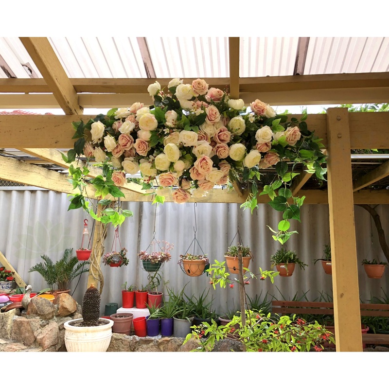 For Hire – Hanging Centrepiece (Pink & White) 180cm Ideal for Home Party