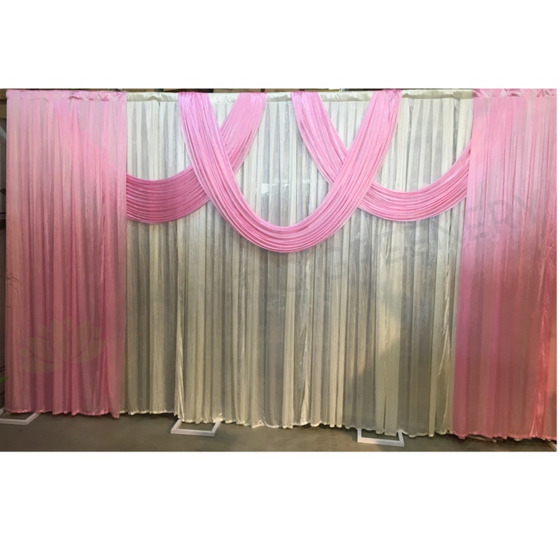 FOR SALE – Wedding Backdrop White & Pink 240 (H) x 300 (W)cm