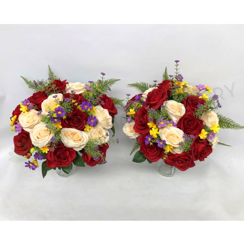 Grave Stone Flowers 35 x 35 cm – SYM0020
