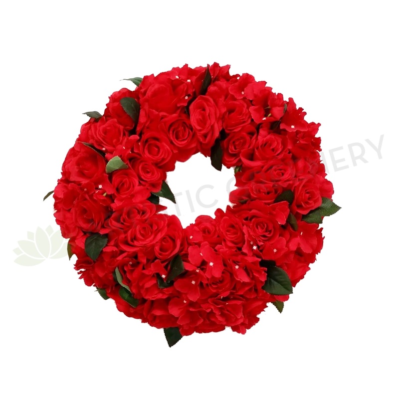 Red Floral Wreath 30 / 40 / 50cm