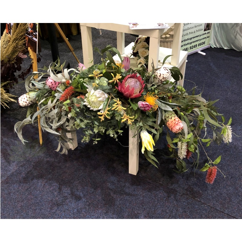 For Hire – Pre-made Native Flower Centerpiece (for bridal table or hanging centerpiece) 150cm