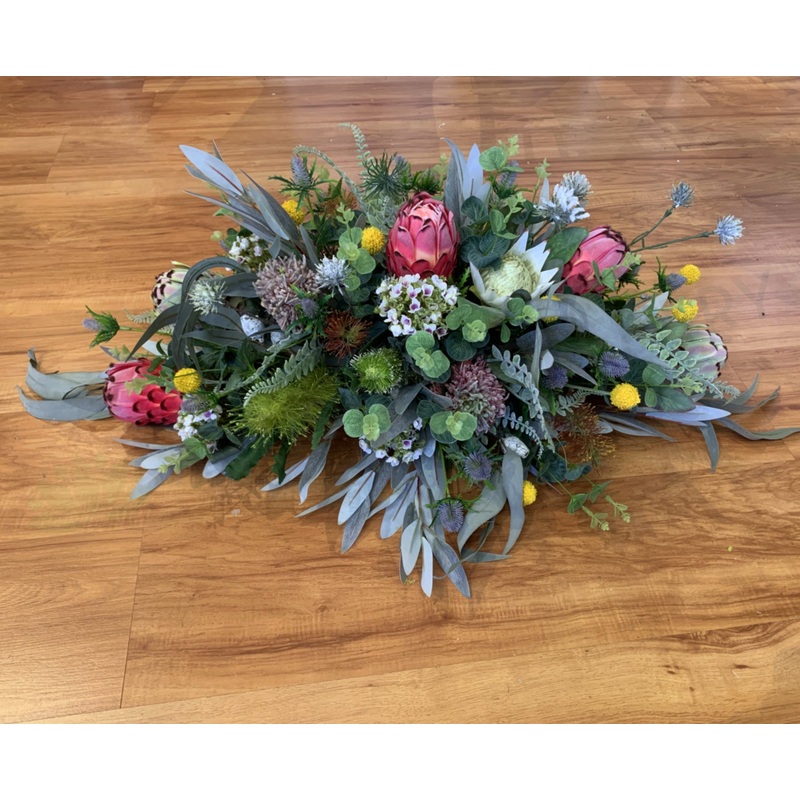 Australian Native Casket Spray / Memorial Flowers 70cm /100cm / 140cm Long – SYM0043