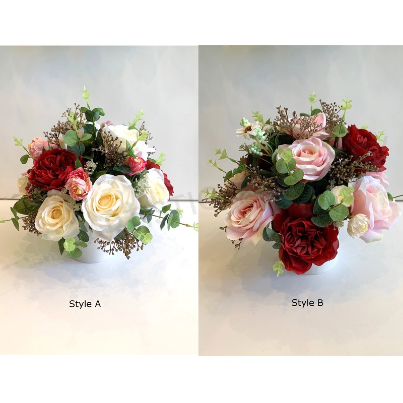 FA1087 – Rose & Peony Flower Arrangement (30cm Height)