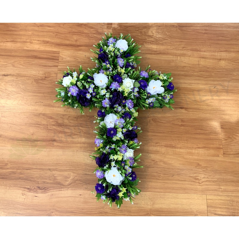 Fremantle Dockers Colour Theme Floral Cross 40cm / 65cm / 90cm (SYM0039)