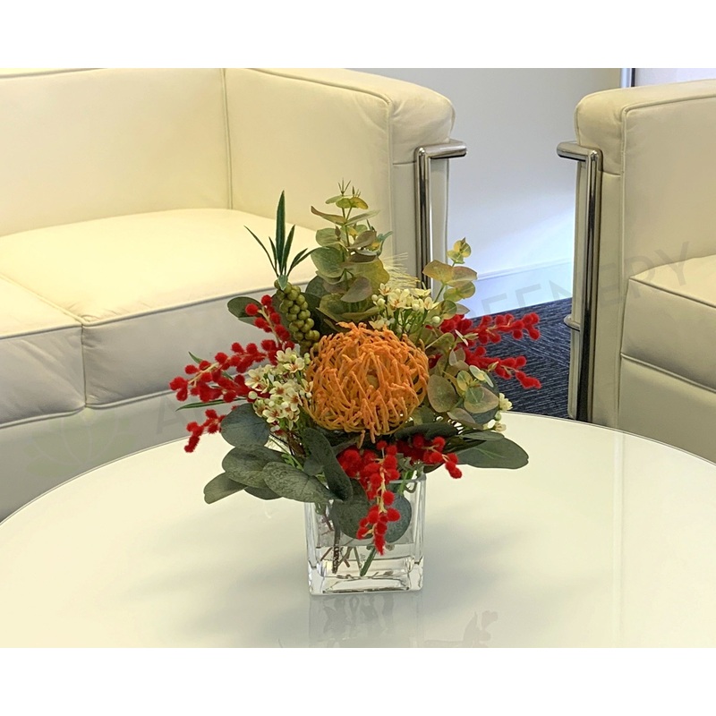 FA1106 – Small Australian Native Flower Arrangement 30cm (ideal for coffee table)