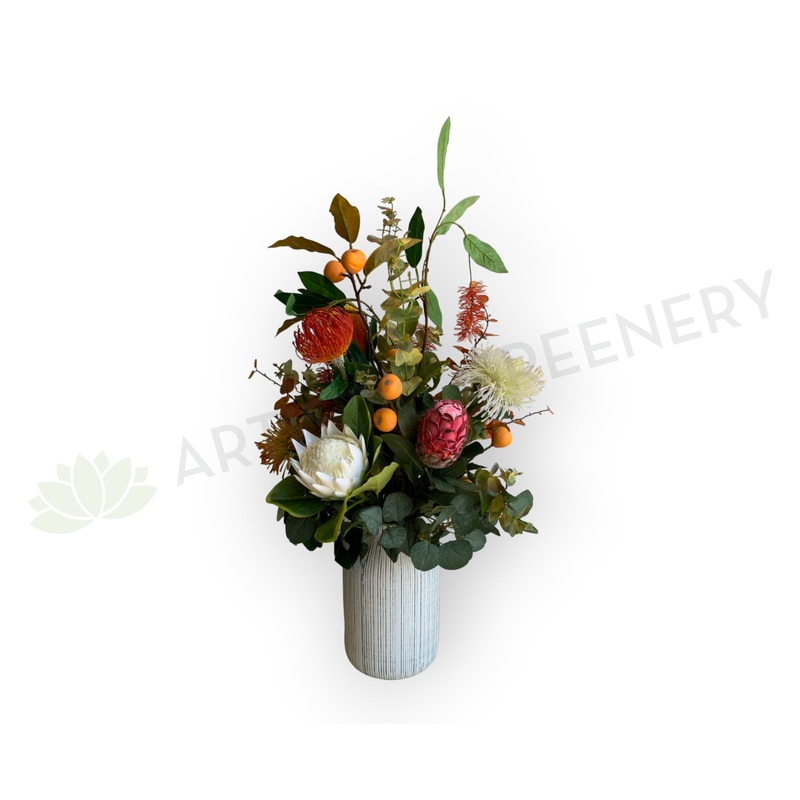 FA1109 – Loquat & Native Flower Arrangement – Vase not included (90cm Height) Carol Style