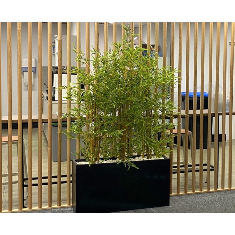 Artificial Bamboo Plants in Planter Box