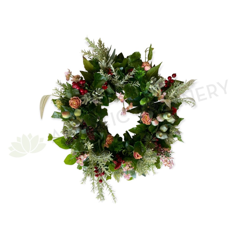 Christmas Floral Wreath 30cm / 40cm / 50cm (WRE006)
