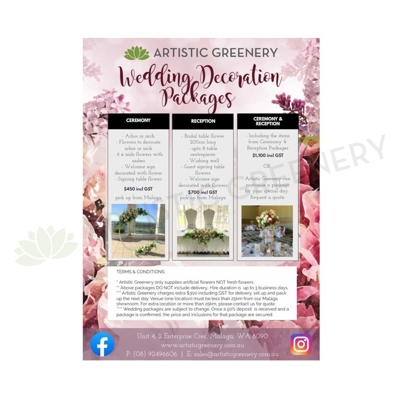 Artistic Greenery Wedding Decoration Packages  (Artificial Flowers)